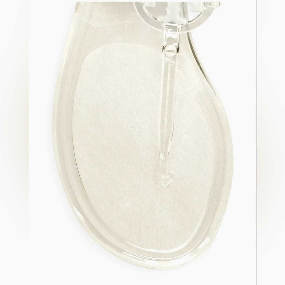 Tory Burch Mini Miller Jelly Thong Sandals Clear/ White New In Box Sizez - Picture 7 of 8